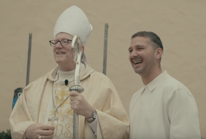 Shia Labeouf Becomes Catholic Bishop Barron Receives Him Into The